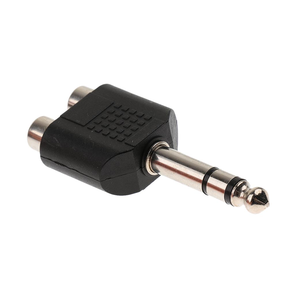 Audio Music Production - Pemisah Audio Kabel RCA Ganda 6.5mm