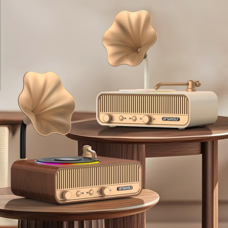 Apple Music Audio Quality - V13 Speaker Bluetooth Nirkabel Gramofon Retro