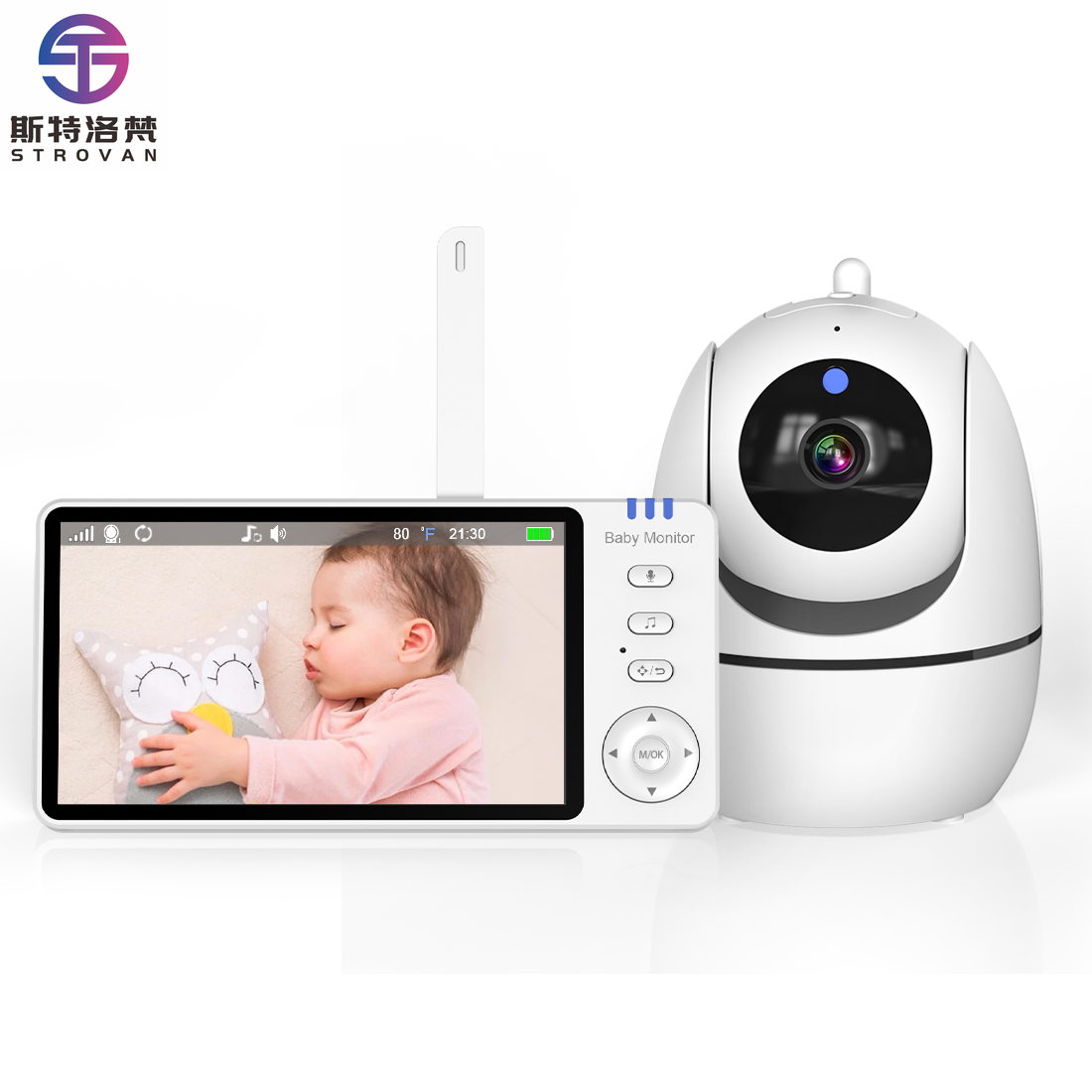 Audiovision Music Player - Babyphone Video Nirkabel HD 720P 5.0