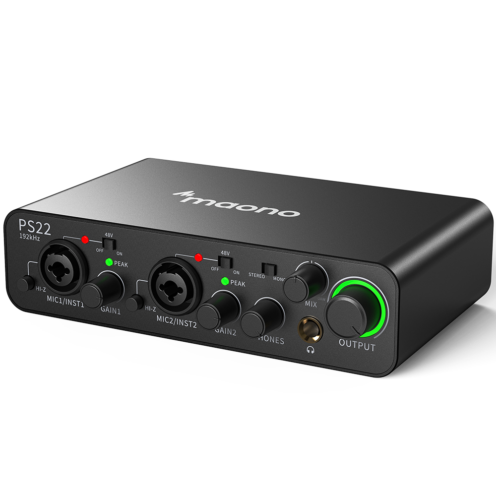 Audio Music Production - MAONO PS22 Antarmuka Audio Profesional Mixer