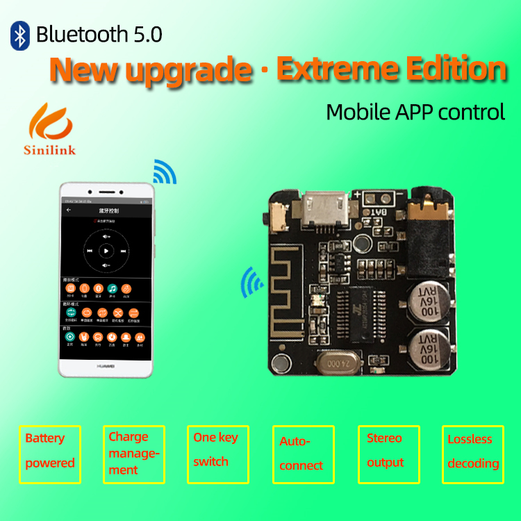 Audio Music Apps - TZT Bluetooth-5.0 Papan Audio MP3 untuk