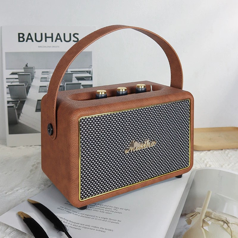 Apple Music Audio Quality - Speaker Portabel Luar Ruangan Kayu Retro