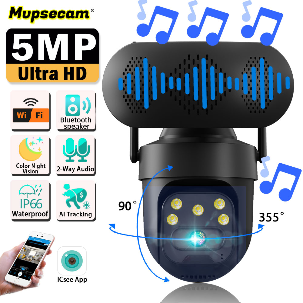 Audiovision Music Player - Kamera IP PTZ WiFi ICSEE 5MP