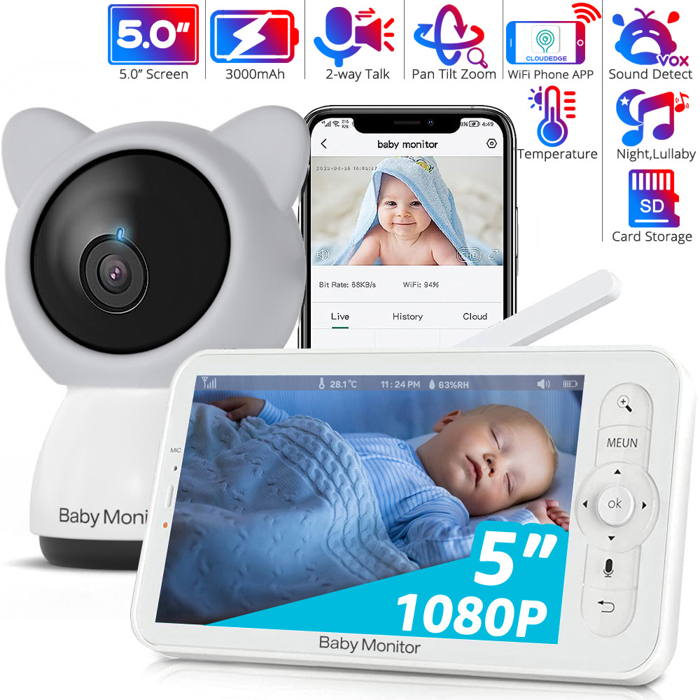 Audio Music Apps - WiFi Baby Monitor dengan APLIKASI, Layar