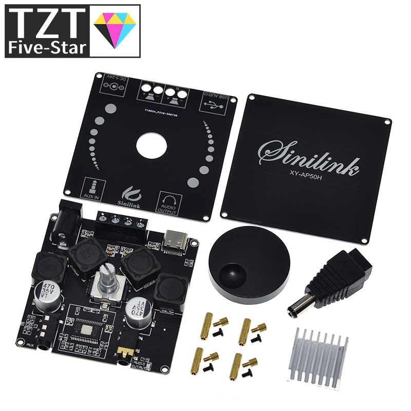 TZT 2X50W Bluetooth 5.0 Amplif - Audio Music Apps ulasan dan harga