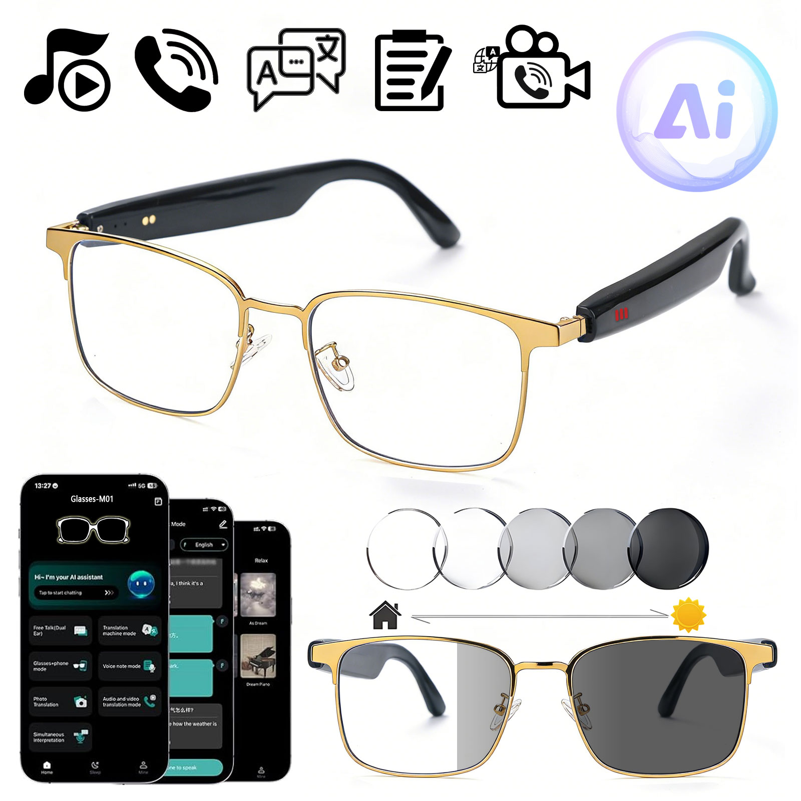 Kacamata Audio Pintar, Terjema - Audio Music Apps ulasan dan harga