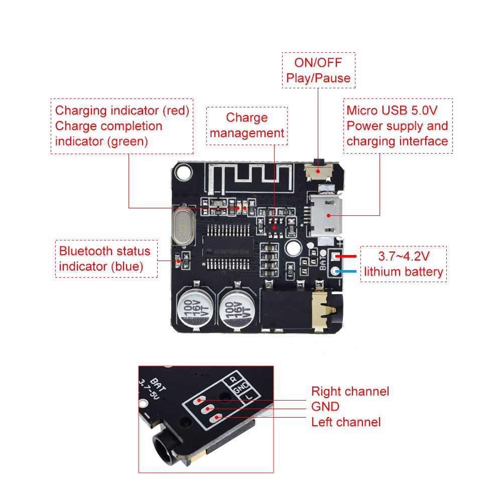 TZT Bluetooth-5.0 Papan Audio  - Audio Music Apps ulasan dan harga