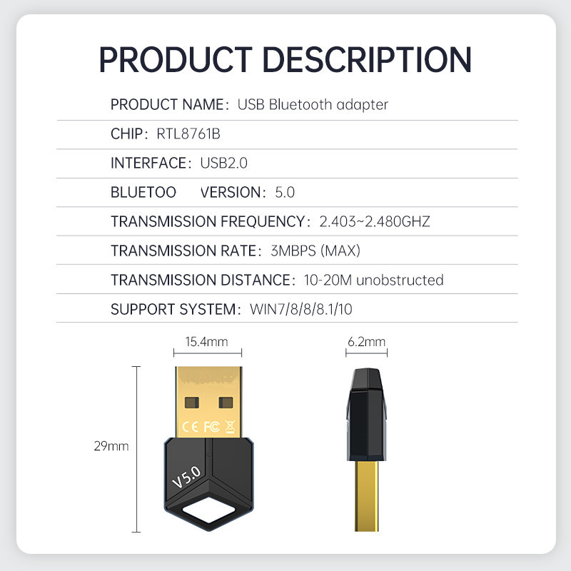 Adaptor Bluetooth USB 5.0 Pene - Audio Music File ulasan dan harga