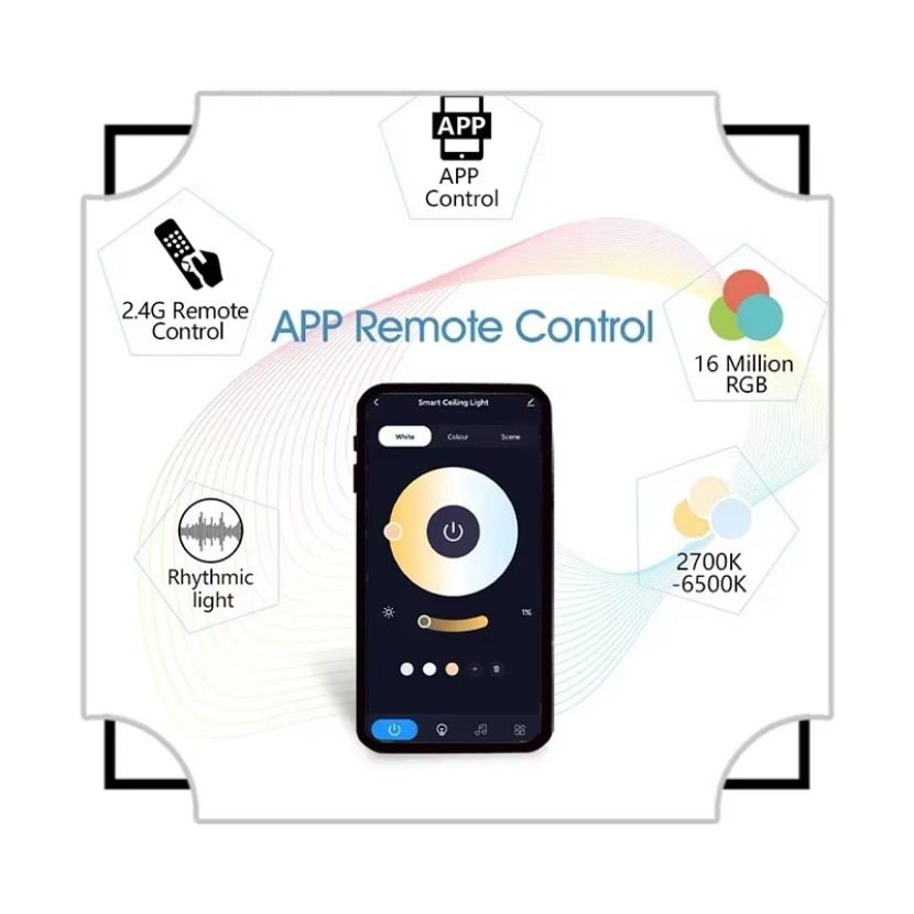 Lampu plafon musik pintar TUYA - Audio Music Apps ulasan dan harga