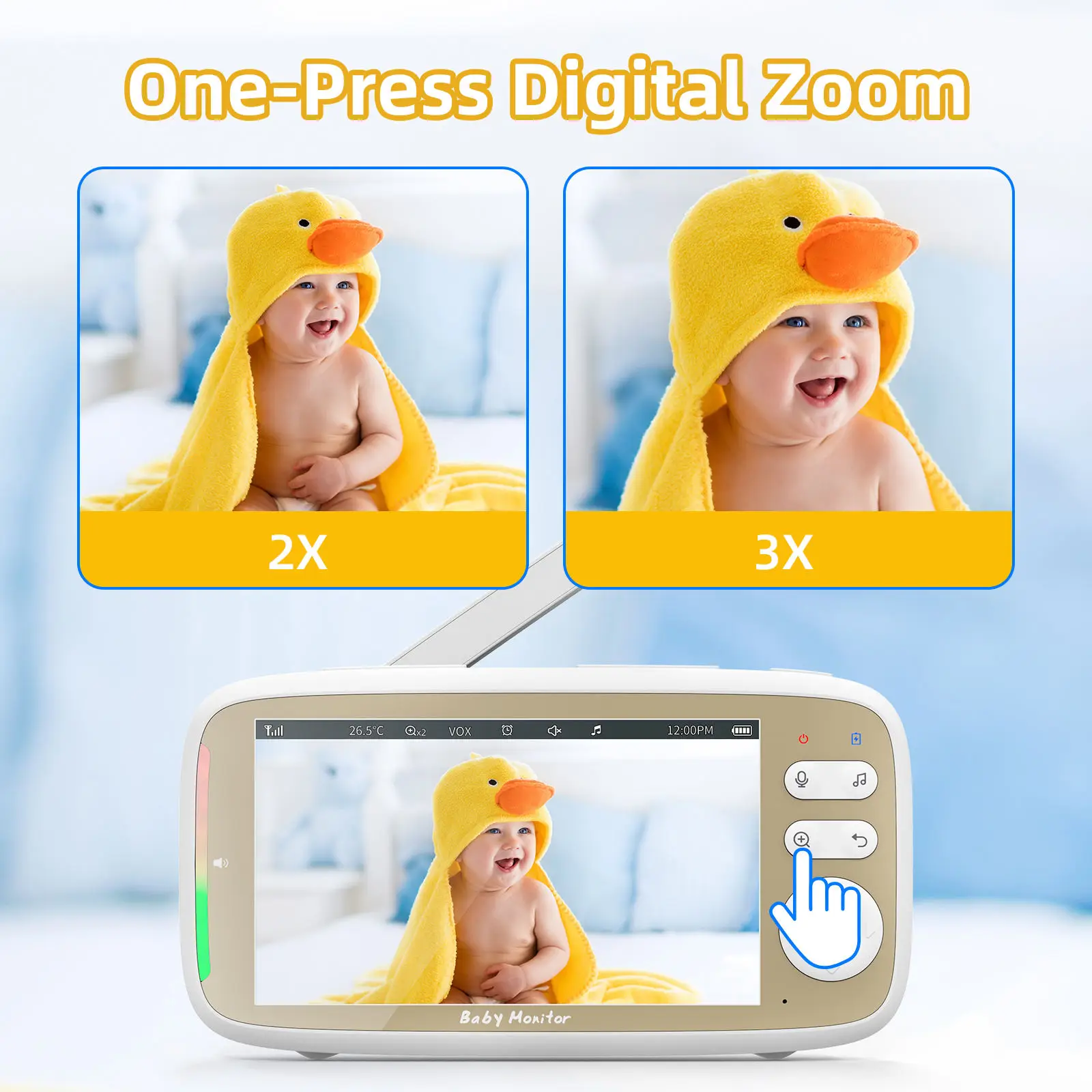 Monitor Bayi 5 Inci Kamera PTZ - Audio Music Apps ulasan dan harga